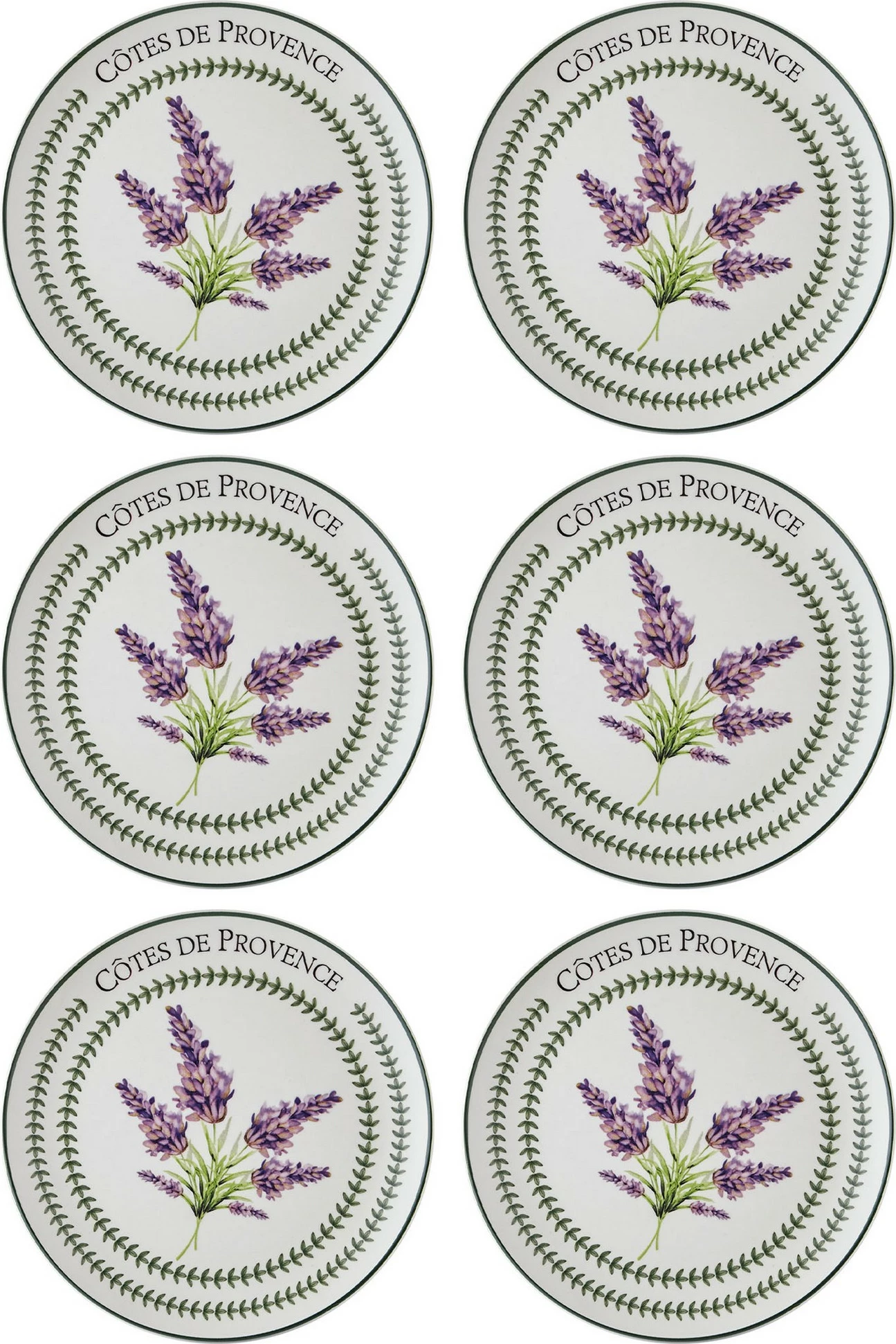 Set pjatash shërbimi, 6 copë, ngjyrë lejla, PRC0004