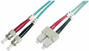 Kabllo fiber optike Digitus DK-2512-02/3 OM3 multimode Duplex SC-SC 2 m, kaltër