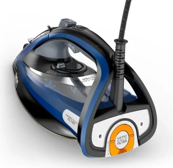 Hekur me avull, Tefal, FV9848E0 Ultimate Pure, 3200W, depozitë 350 ml, avull 60 g/min, shpërthim 260 g/min, zi/blu