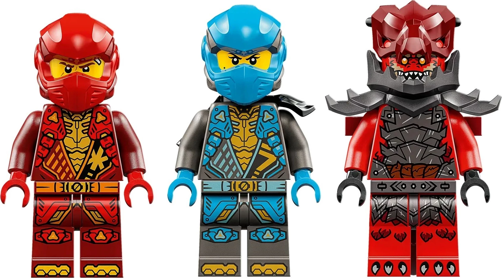 Set LEGO NINJAGO 71830 Kai's Mech Storm Rider, 3 minifigura