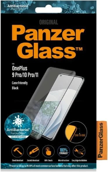 Xham mbrojtës PanzerGlass për OnePlus 9 Pro / 10 Pro / 11, kornizë e zezë