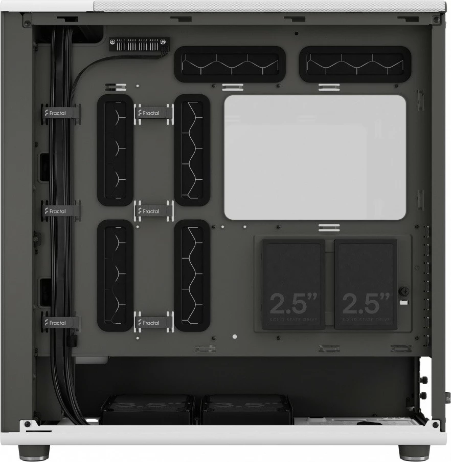 Kasë Fractal Design North XL Chalk White TG Clear, Midi Tower, e bardhë