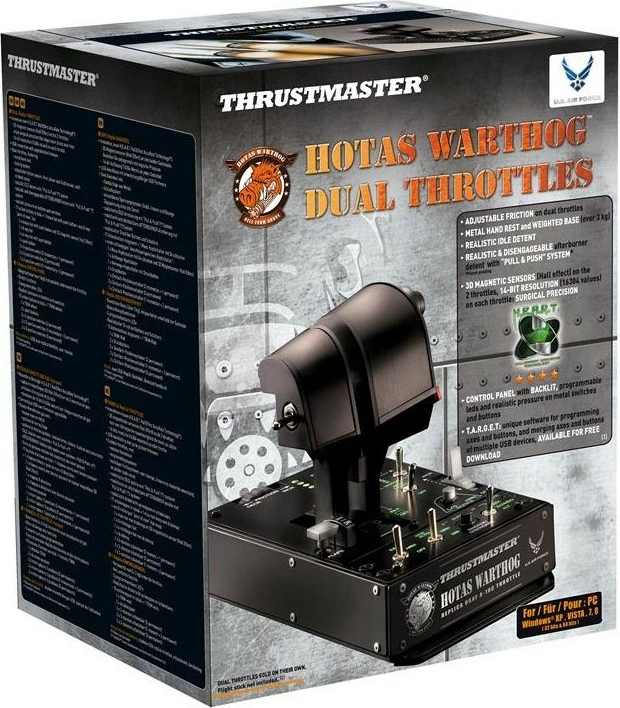 Leva gazi Thrustmaster HOTAS Warthog Dual Throttle, për PC, e zezë