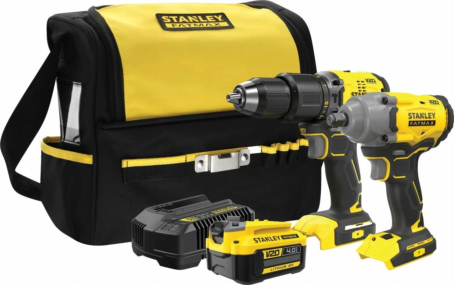Set veglash me bateri Stanley FATMAX V20 SFMCK217M1S-QW, 18V, 4Ah, 5 pjesë, e verdhë/zezë