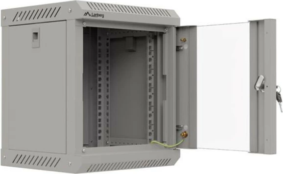 Kasë rrjeti Lanberg WF11-3306-10S, 6U, 10", xham, gri, montim në mur