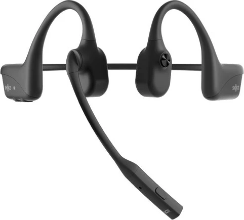 Headset Shokz OpenComm2 Industrial Version, Bluetooth, Wireless, Bone Conduction, Ngjyrë e zezë
