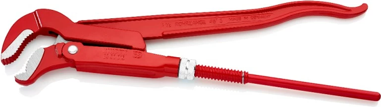 Çelës tubash Knipex 83 30 015, çelik inox, 420mm, e kuqe