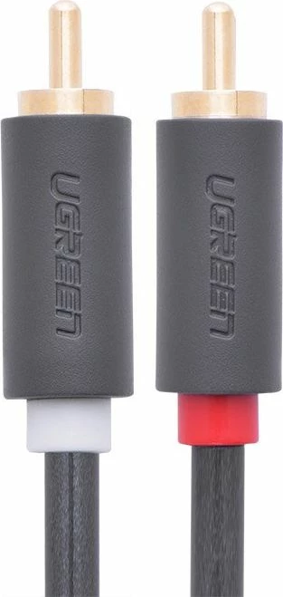 Kabllo audio RCA Ugreen UGR457BLK 2xRCA male në 2xRCA male 5 m, gri