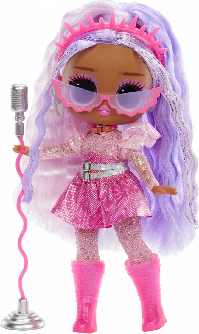 Kukull L.O.L. Surprise Tweens Neon Pop Stars Kitty K me aksesorë, Rozë/Vjollcë