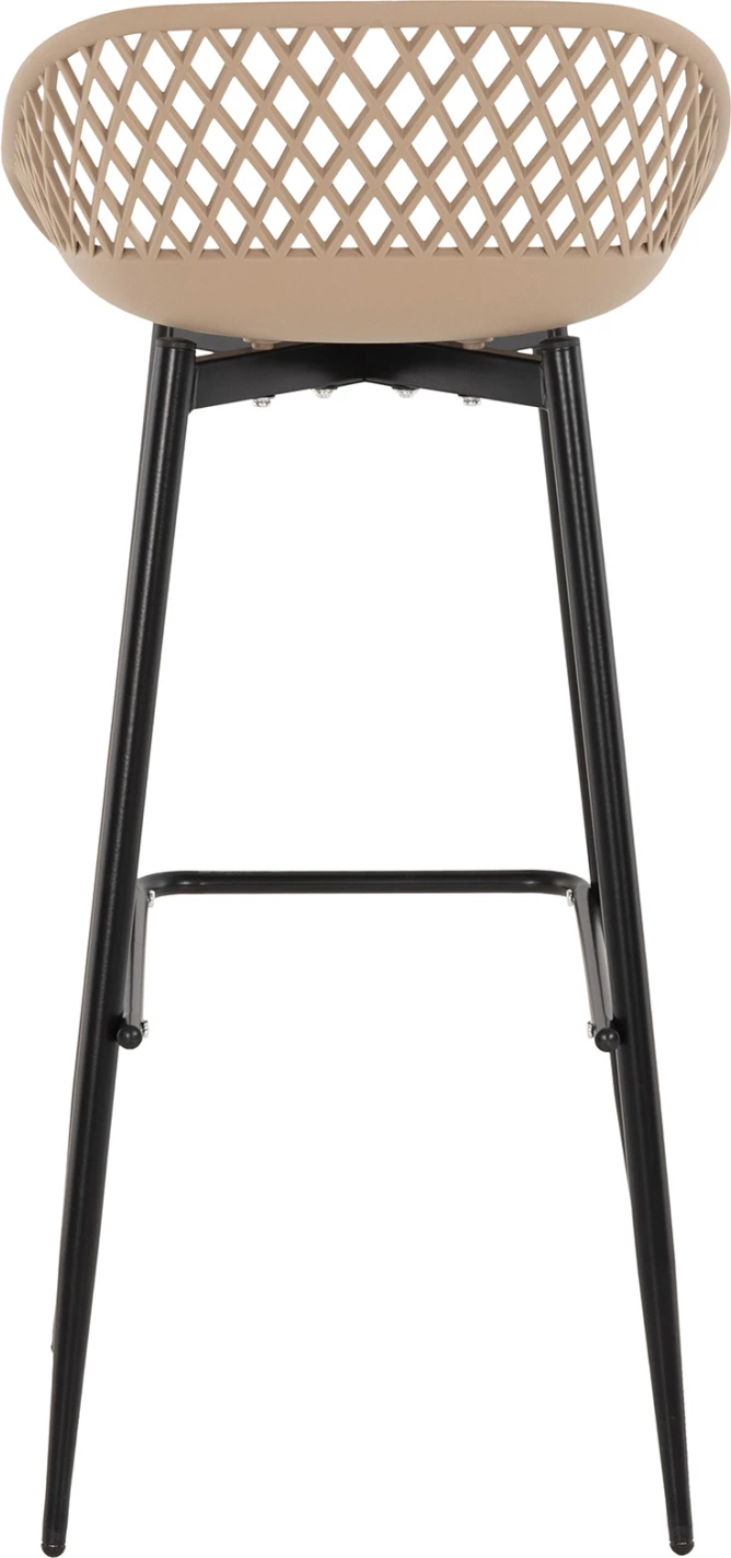 Karrige për bar AVAYA FH8686.13, polipropilenë ngjyrë kapuçino, këmbë metalike të zeza, 46x48x99H cm
