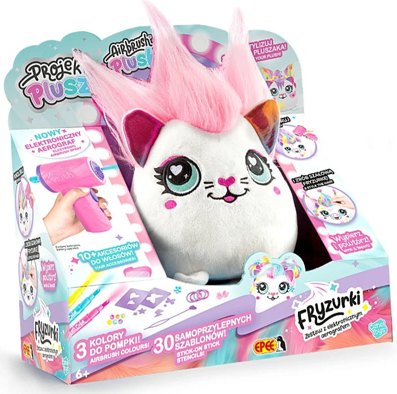 Set lodër plushe Epee Project Plusz Fryzurki me aerograf elektronik, shumëngjyrësh