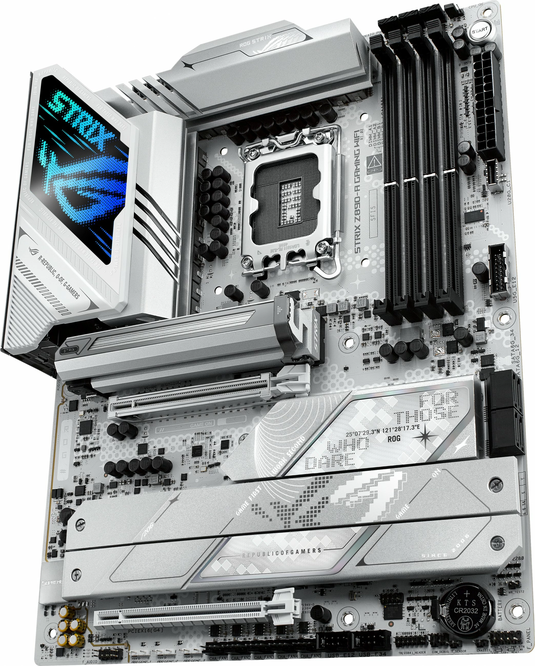 Pllakë amë ASUS ROG STRIX Z890-A GAMING WIFI, Intel, LGA 1851, DDR5, 192 GB, e bardhë