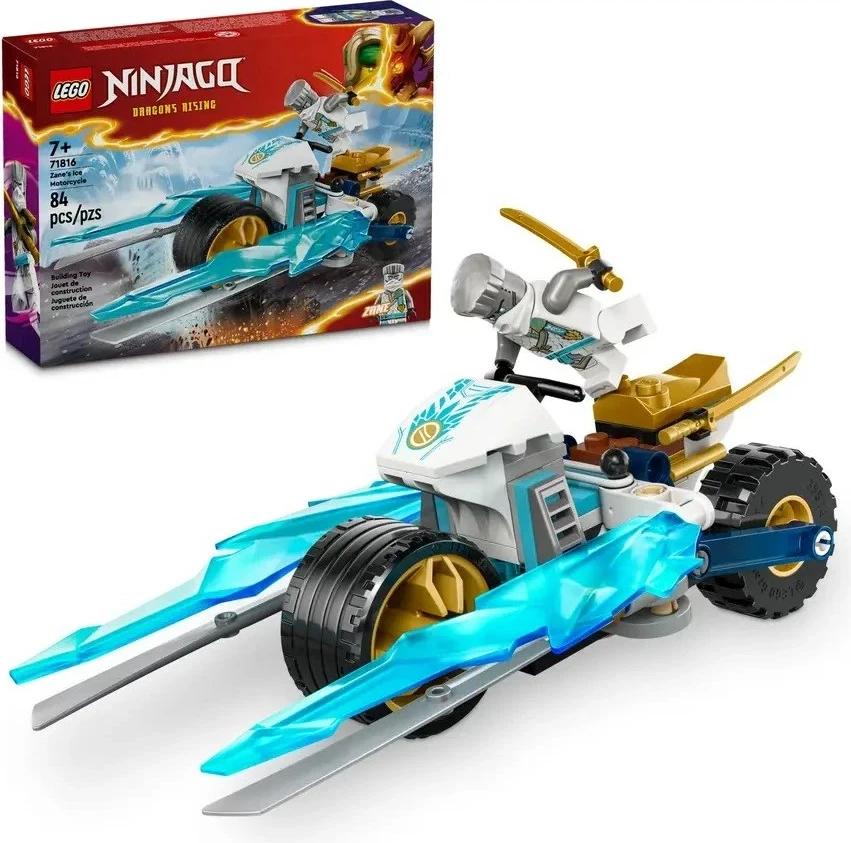 Set LEGO NINJAGO Zane's Ice Motorcycle 71816, 84 pjesë, me minifigurë