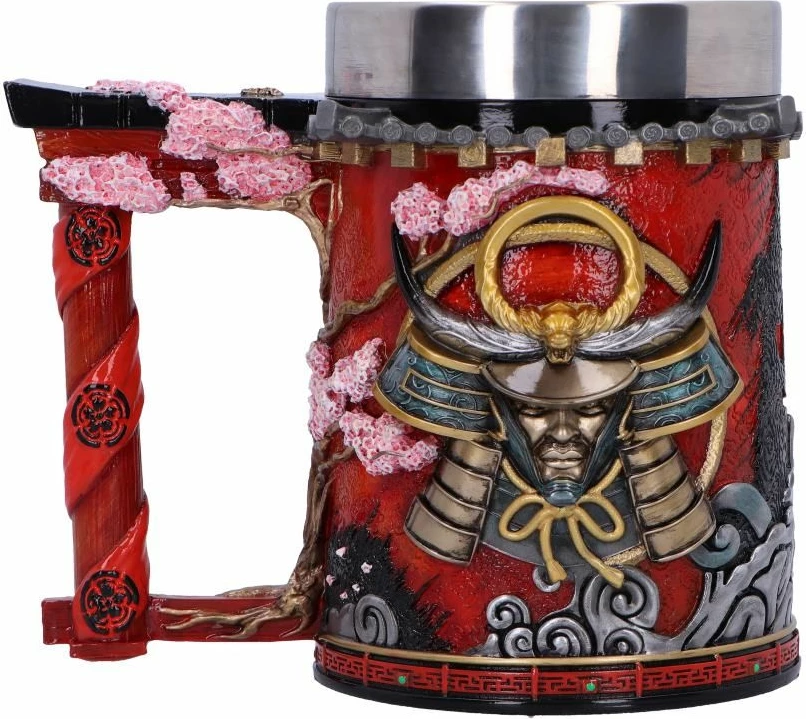 Filxhan NEMESIS NOW Assassin's Creed Shadows, rezinë me insert çelik inox, i pikturuar me dorë, 14.5 cm, e kuqe/zezë