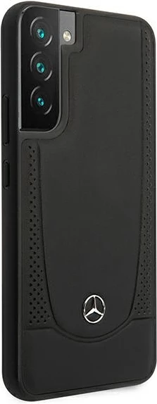 Mbështjellës Mercedes MEHCS22MARMBK për Samsung Galaxy S22+, lëkurë, i zi