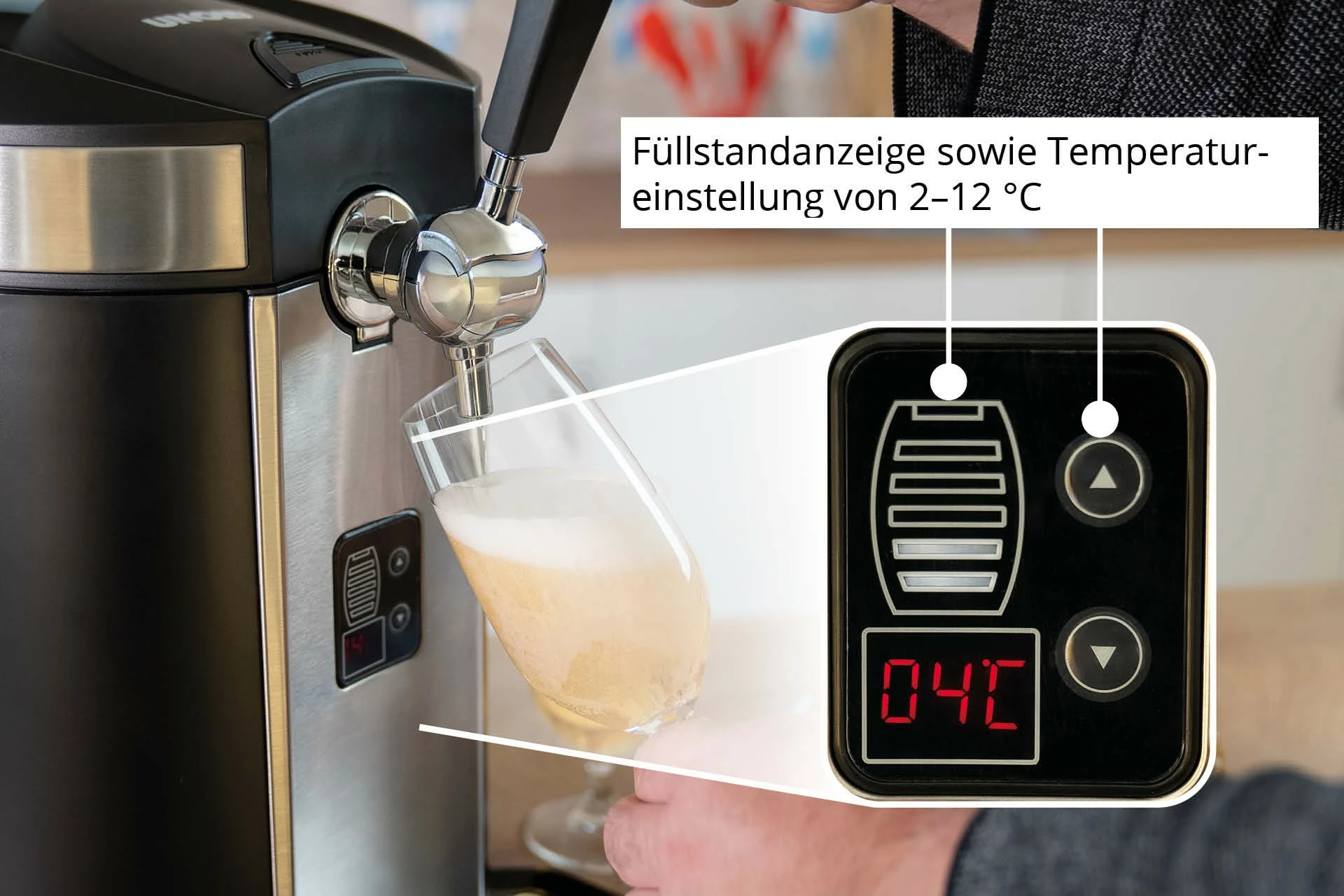 Aparat birre UNOLD 48975 Franzl, 5L, ftohje, inox/zi