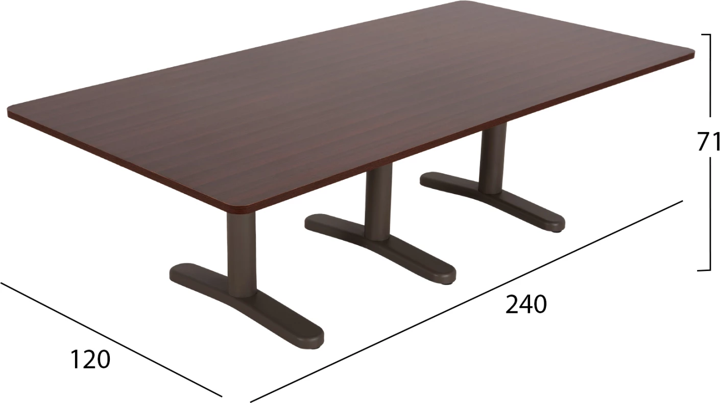 Zyrë profesionale për konferenca, ngjyrë wenge, FH2047.12, 240x120x75 cm