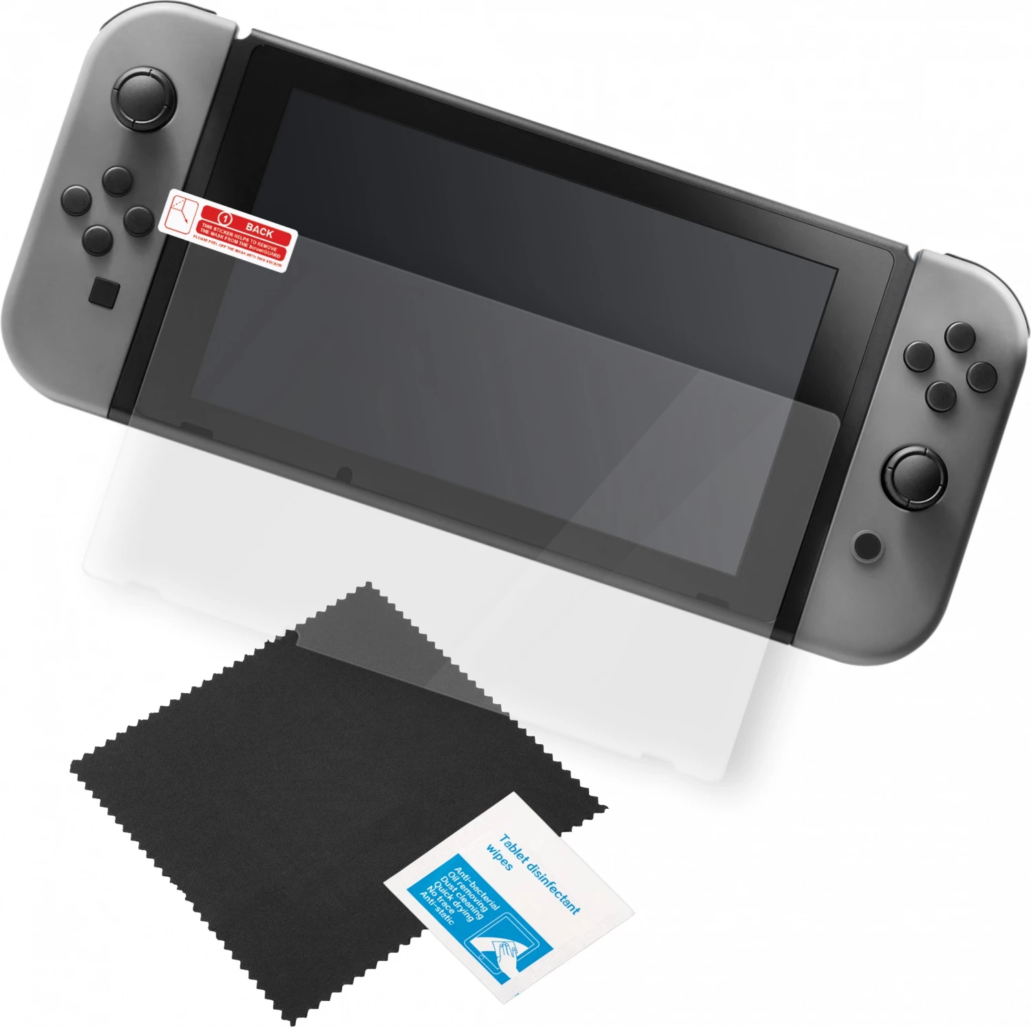 Xham mbrojtës i temperuar Gioteck Premium 9H për Nintendo Switch Lite, set pastrimi
