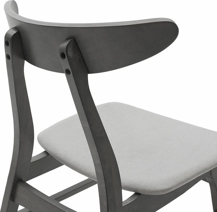 Set tavoline me karrige Benson - Orlean, 5 copë, 80x80x75cm, ngjyrë gri rustike - pëlhurë gri