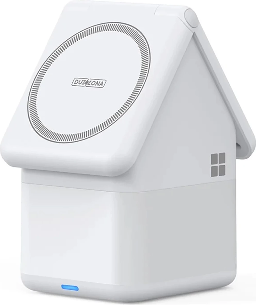 Karikues wireless Duzzona W20 4-në-1 me llambë nate, 15W, për iPhone/Apple Watch/AirPods, Bardhë