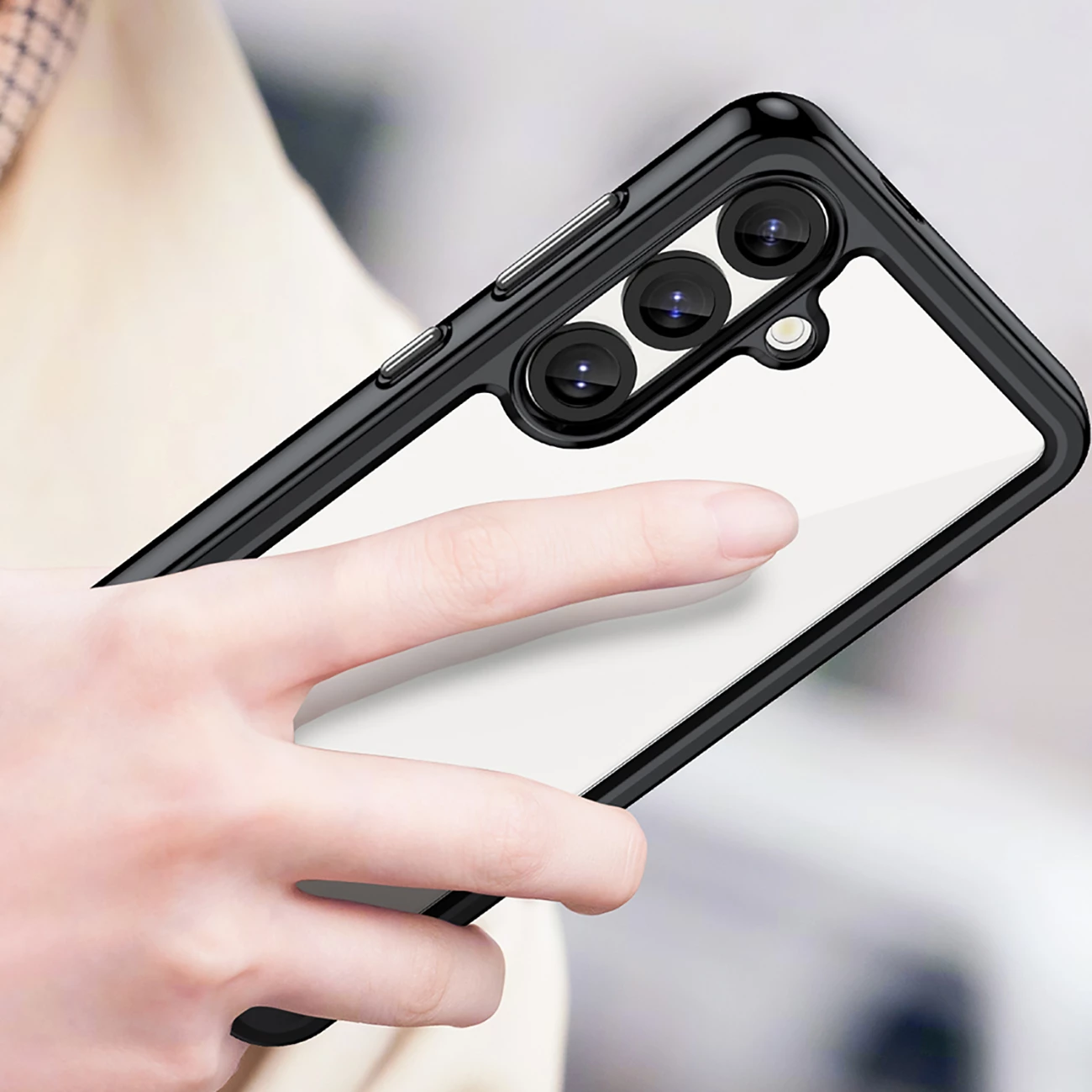 Mbështjellës Hurtel Outer Space Case për Samsung Galaxy S25 Edge, TPU/PC, i zi