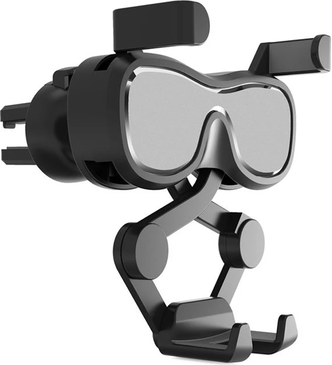 Mbajtës graviteti për celular Hurtel YC06, për ventilator të makinës, me aromatizues, argjend