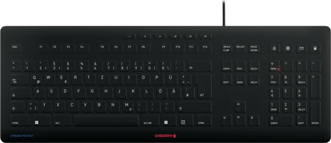 Tastierë Cherry Stream, Wired, USB, QWERTZ, e zezë