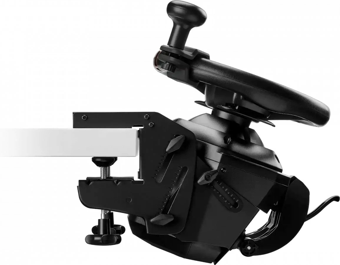 Set timon gaming Thrustmaster T128 SimTask Pack me pedale dhe montim, për PC/Xbox, i zi