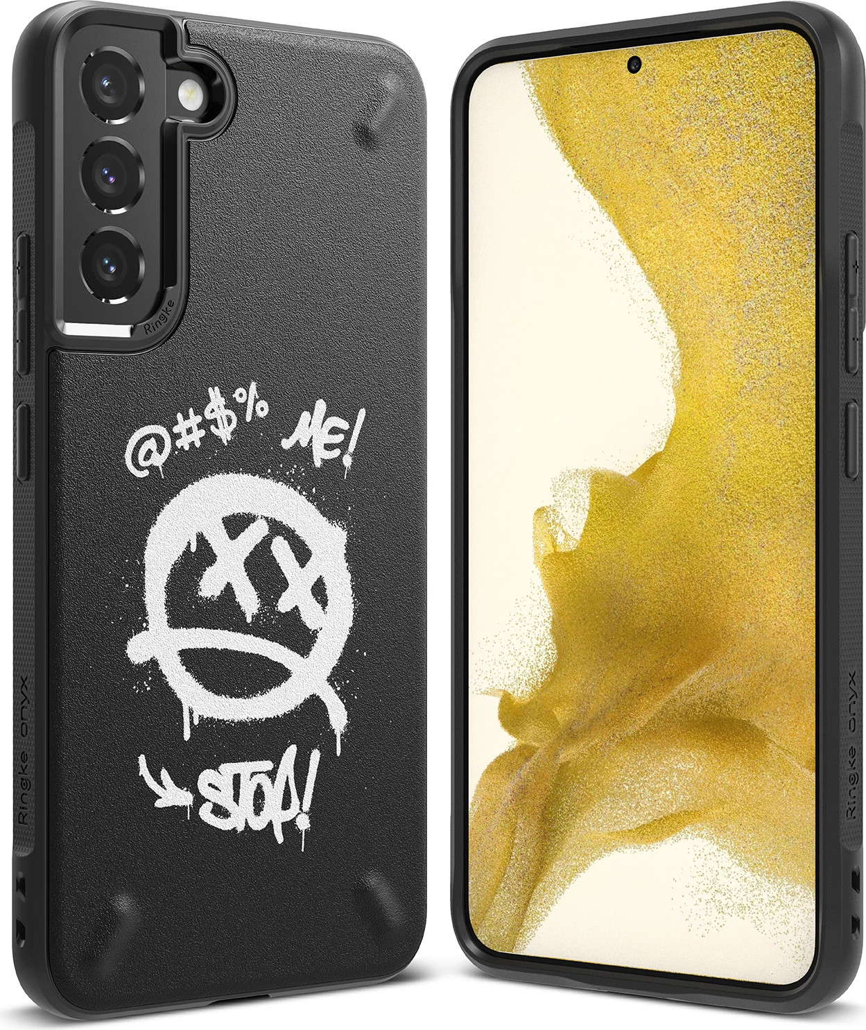 Mbështjellës Ringke Onyx Design për Samsung Galaxy S22 Plus, Graffiti, i zi