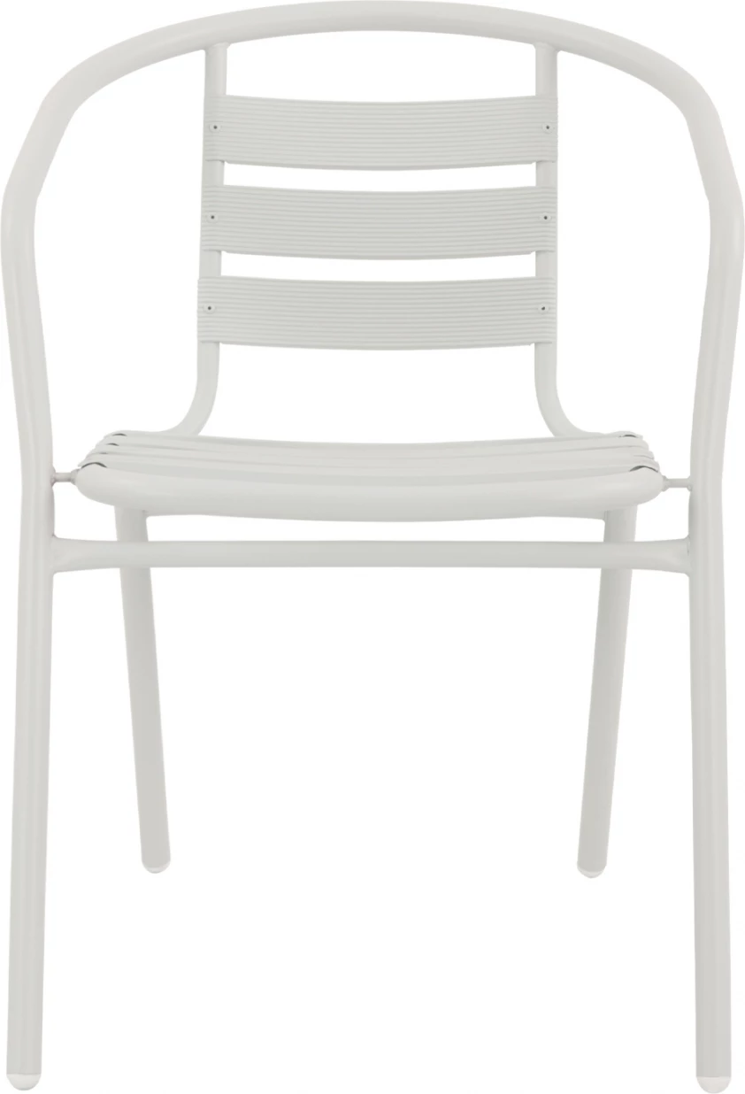 Karrige Laura Metalike e Bardhë me feta alumini FH5037.02 54x59x73cm