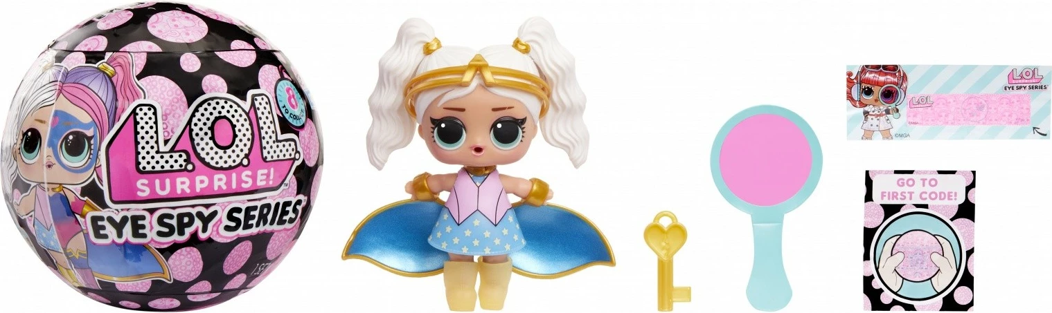 Lodër surprizë L.O.L. Surprise Eye Spy Mix Doll, MGA, 542629-EUC, plastikë, për vajza, ngjyra të ndryshme