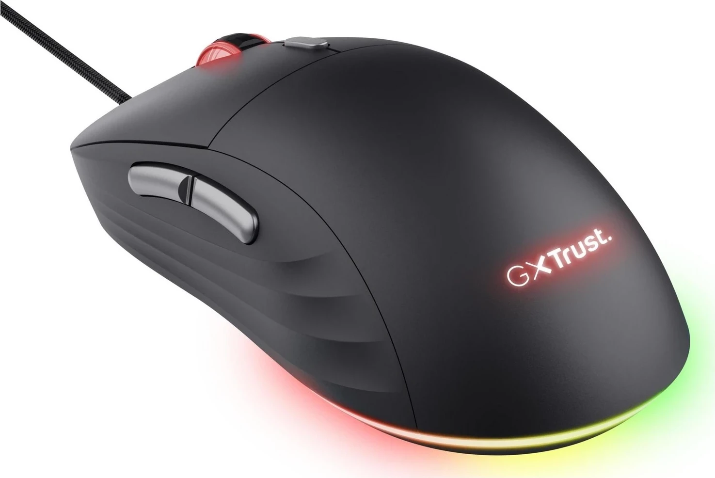 Maus për lojëra Trust GXT925 Redex II, me dritë RGB dhe kabllo kundër reflektimit