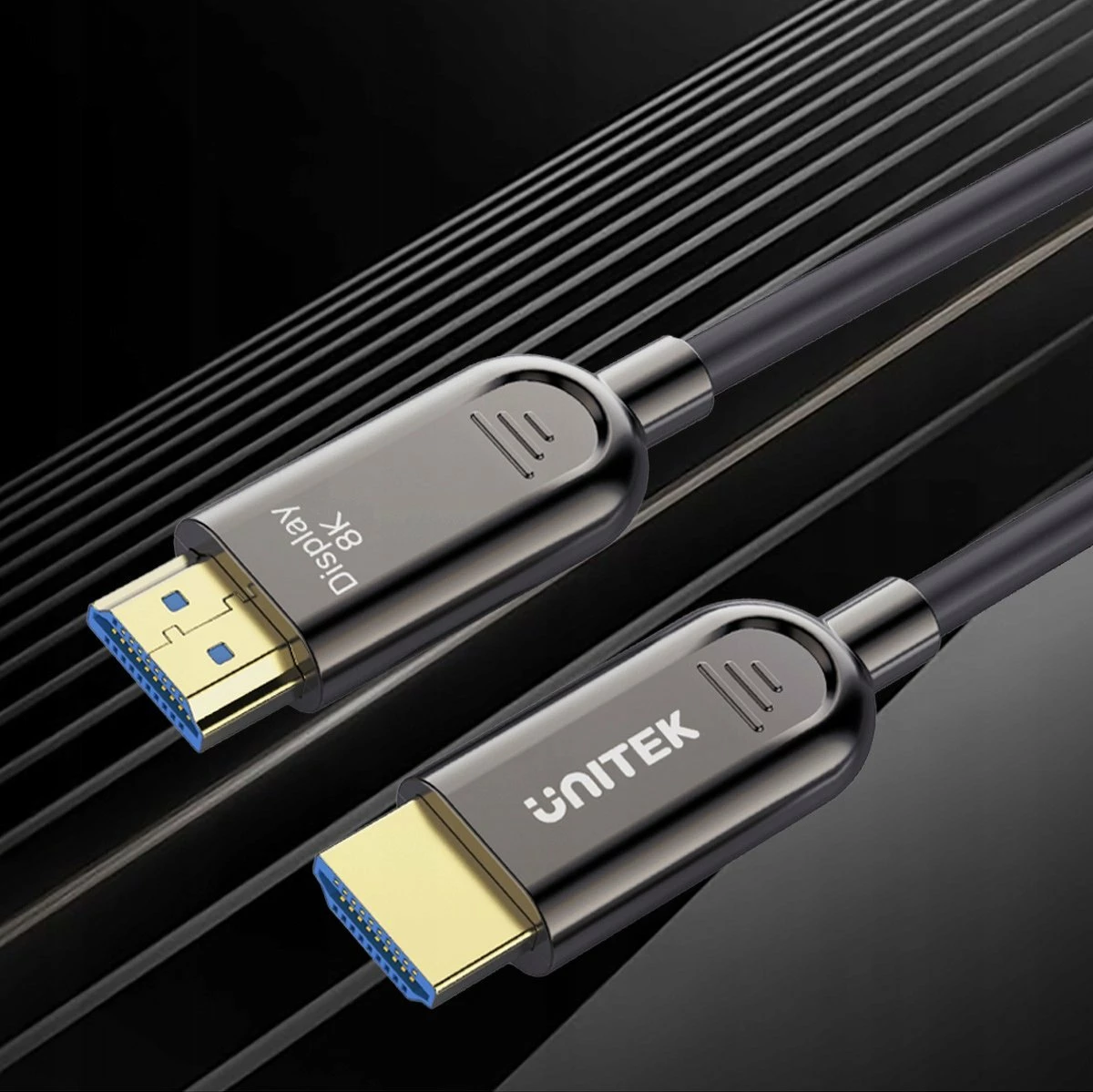 Kabllo HDMI Unitek C11085GY01-10M 10m, HDMI 2.1 AOC 8K/4K120 40Gbps, e zezë