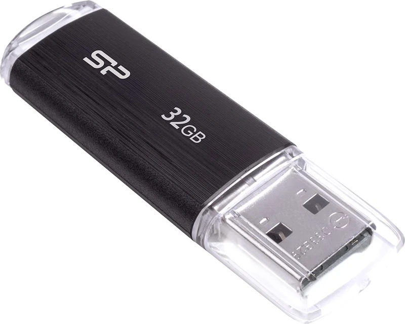 USB Silicon Power, 32 GB USB Type-A 2.0, e zezë