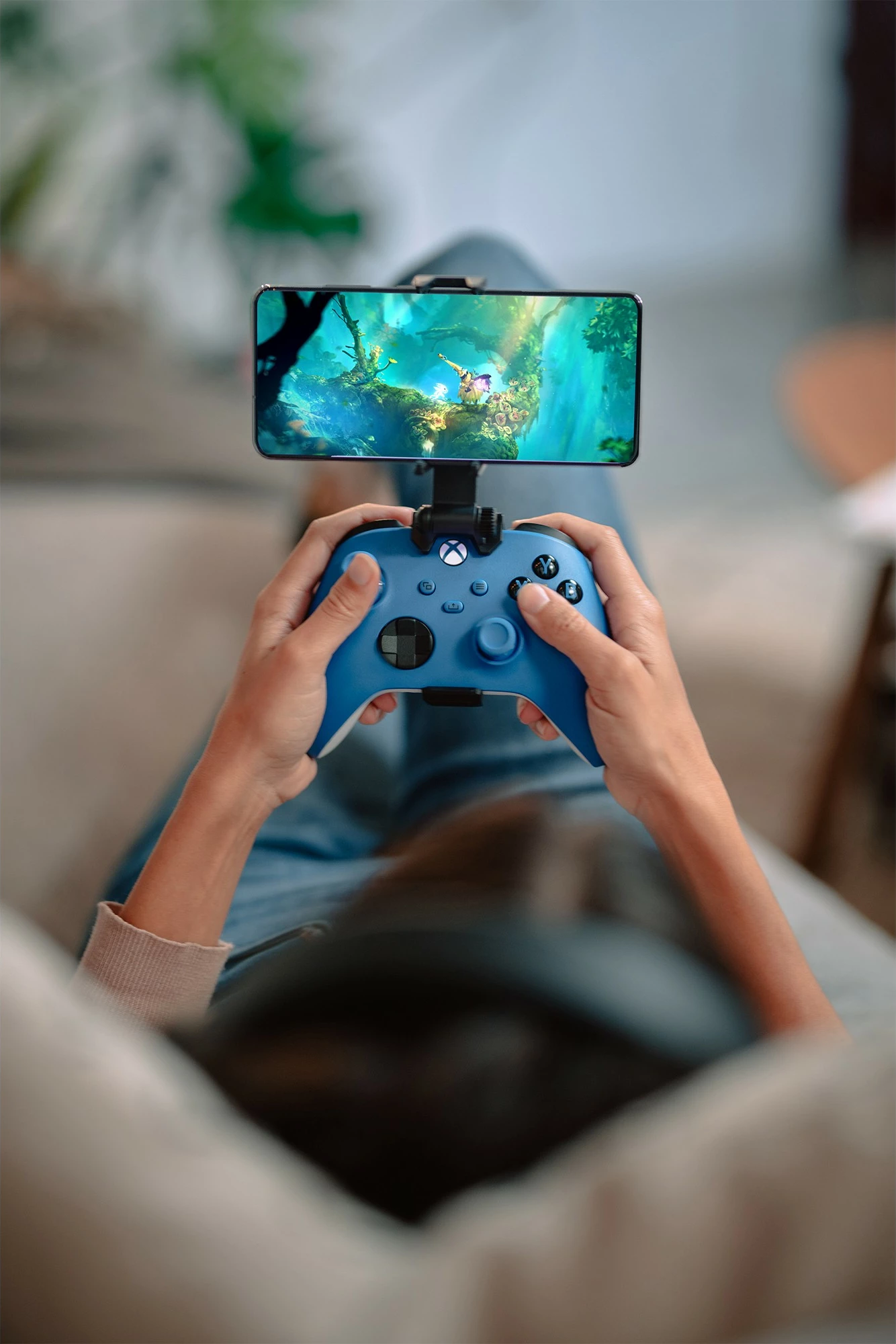 Gamepad Microsoft Xbox Wireless Controller, Bluetooth/USB, Android, PC, Xbox, ngjyrë blu dhe bardhë