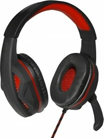 Kufje gaming ART HERO me mikrofon, USB, të zeza/kuqe