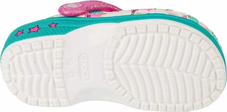 Papuqe Crocs për fëmijë, të bardha me ngjyra