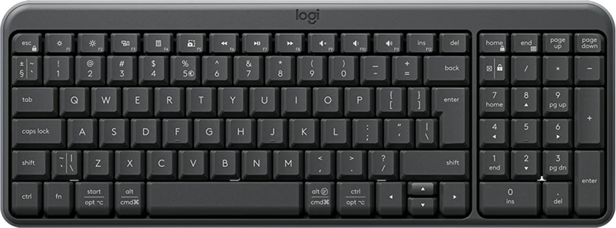 Set tastierë + maus Logitech MK250 Wireless 2.4GHz/BT, US INT'L, kompakt, 1000 DPI, Graphite