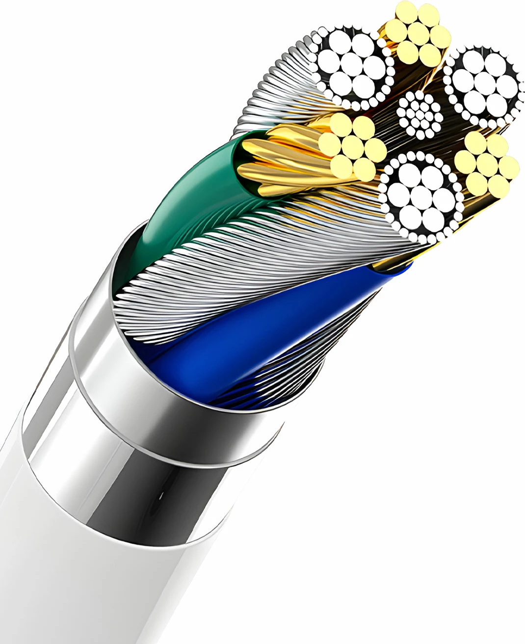 Karikues muri Dudao A4EU me USB-A 2.1A, me kabllo USB-A në Lightning, Bardhë