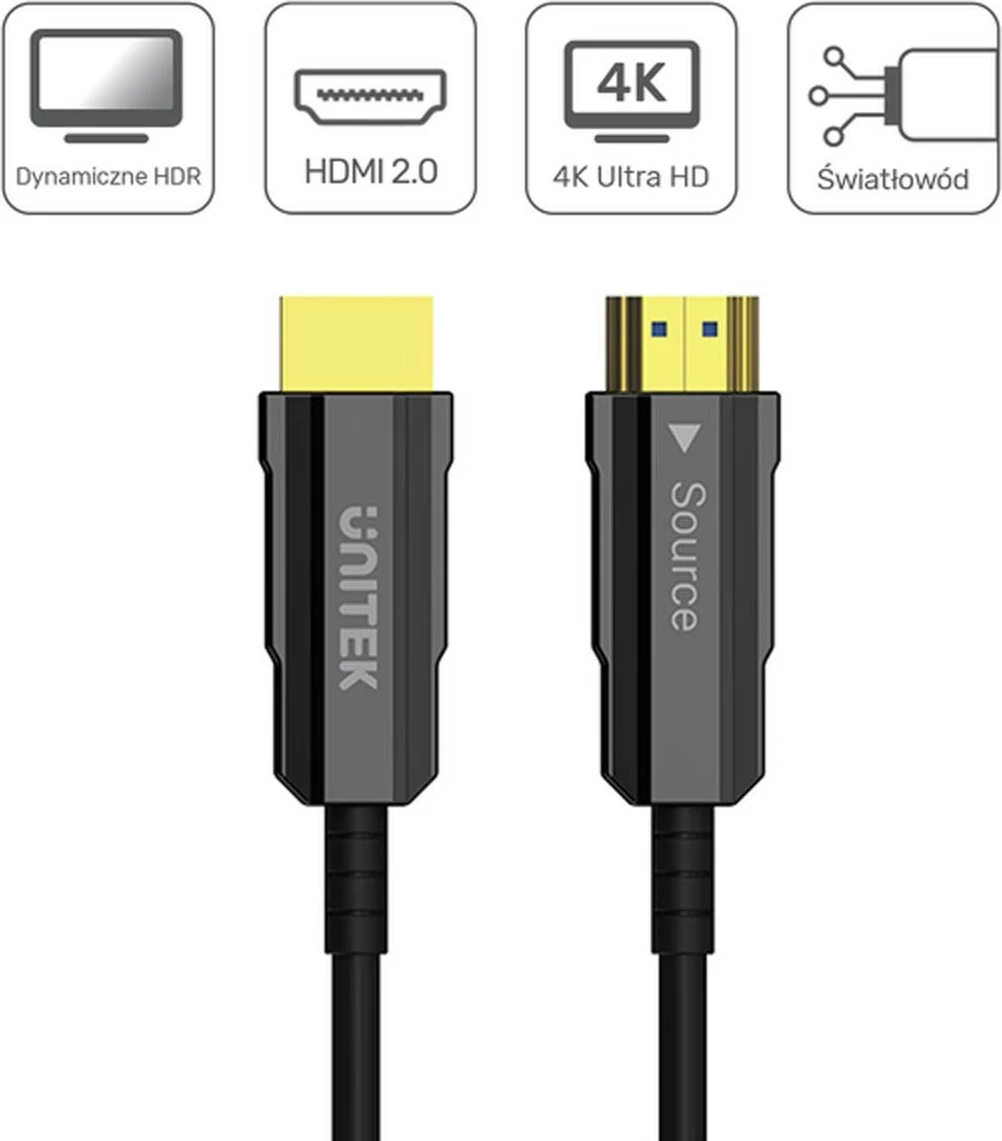 Kabel HDMI optik Unitek 2.0, 12m, 4K 60Hz, i zi