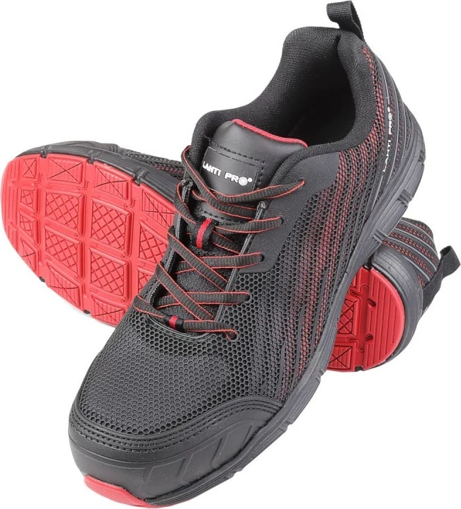 Këpucë pune mbrojtëse LAHTI PRO L3041744 S1 SRC Nr.44, zi/kuqe