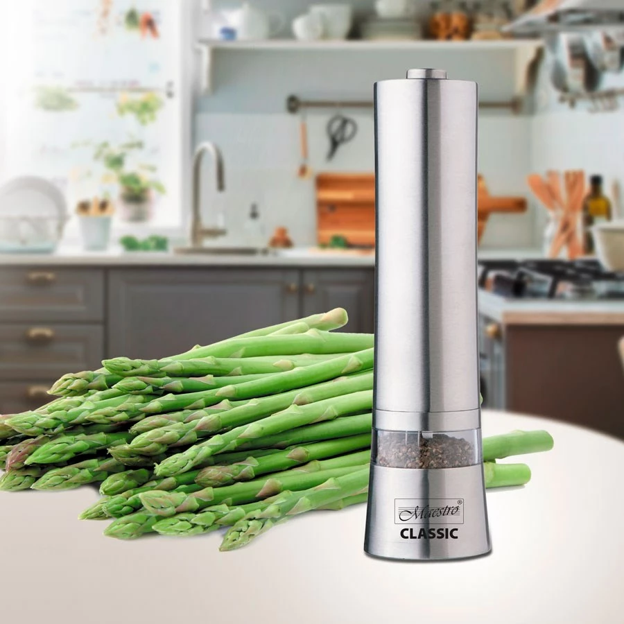 Bluarës elektrik për erëza Maestro MR-1722, çelik inox, argjend