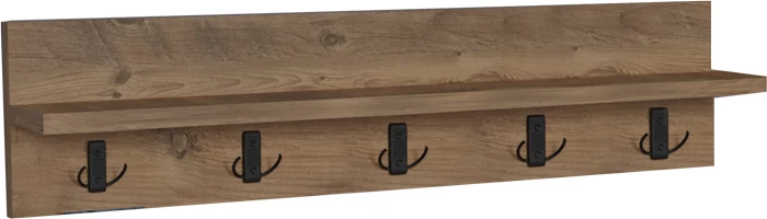 Raft muri Esform, melaminë ngjyrë lisi, 80x11x18cm