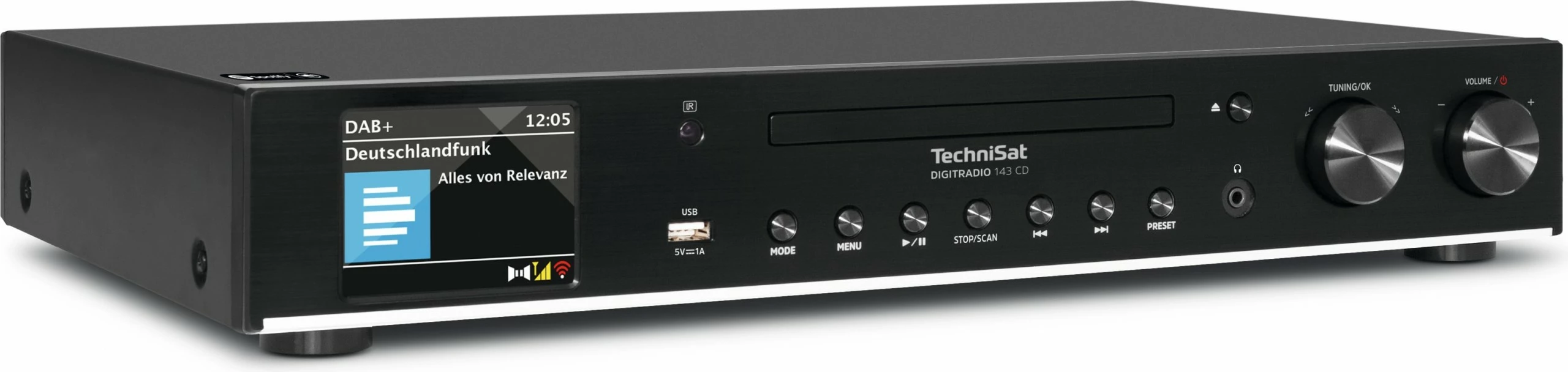 Radio digjitale/CD player TechniSat DigitRadio 143 CD (V3) e zezë