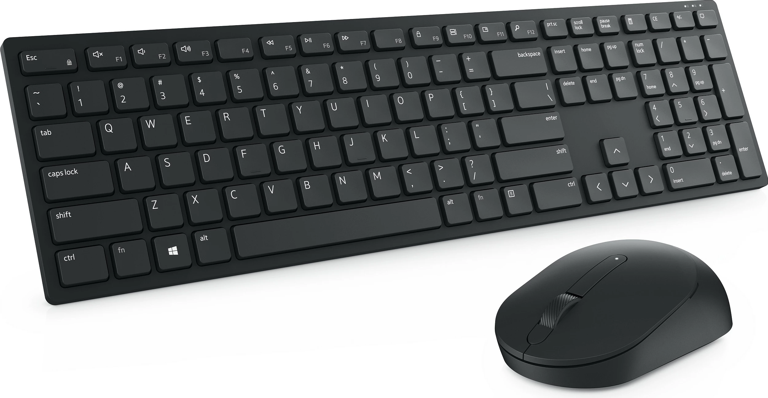 Tastierë dhe maus DELL KM5221W, Full-size (100%), Wireless, RF Wireless, QWERTZ, E zezë