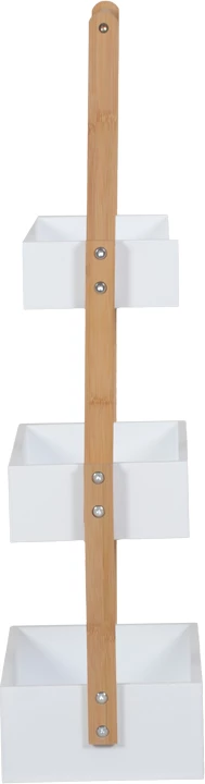 Raft dyshemeje Arvy, bambu, ngjyrë natyrale dhe e bardhë, 32x20x75.5cm