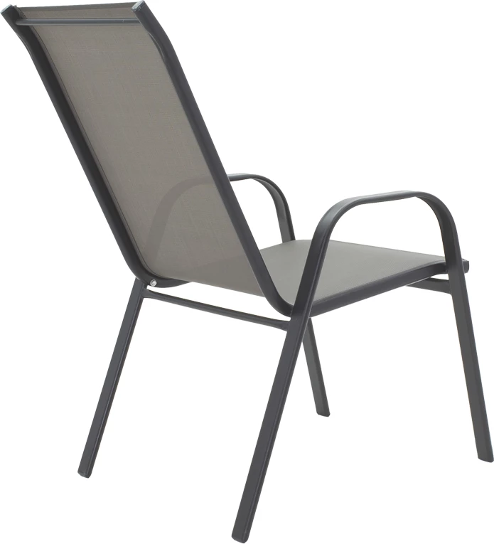 Set tavoline me karrige, 3 pjesë, ngjyrë gri, metal dhe xham i kalitur, D60x70cm