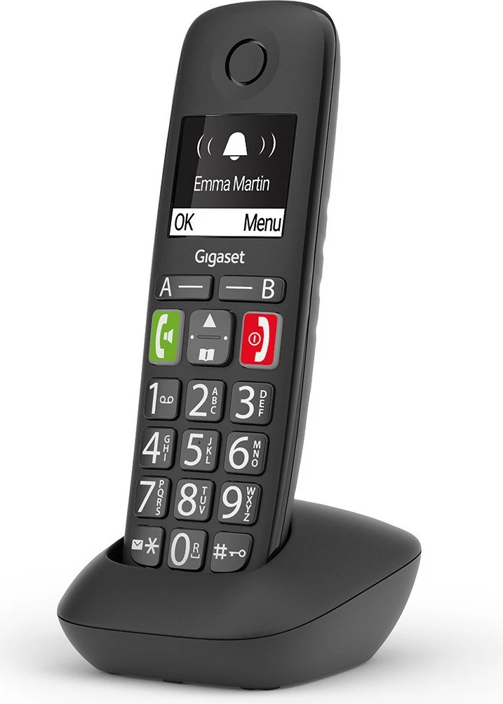 Telefon pa tela Gigaset E290HX, DECT, 150 kontakte, i zi