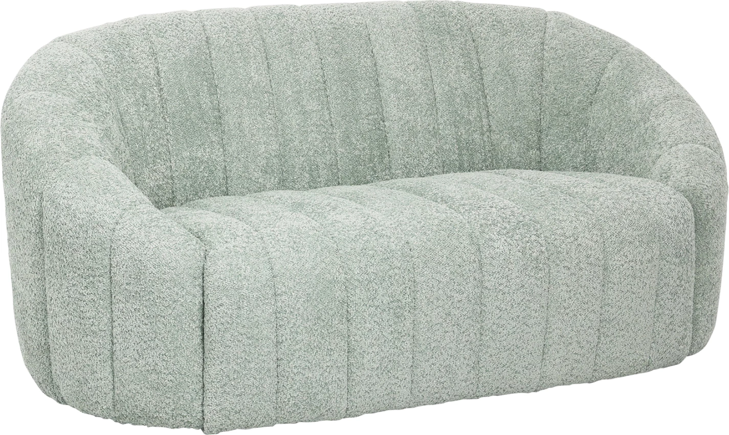 Divan 2-vendësh MOBY FH9595.05, ngjyrë fistik, pëlhurë boucle, 148x83x66H cm