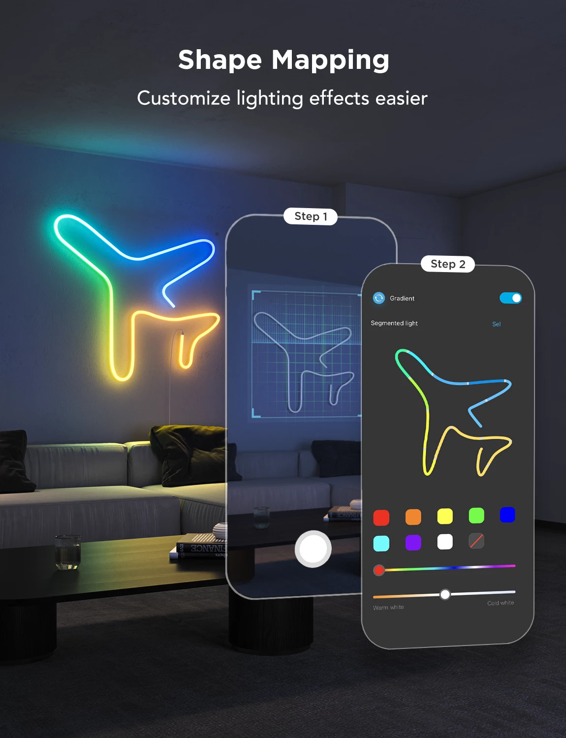 Shirit LED neon Govee Neon Rope Light 2 H61D3-W 3m RGBIC Bluetooth (EU 2-pin)